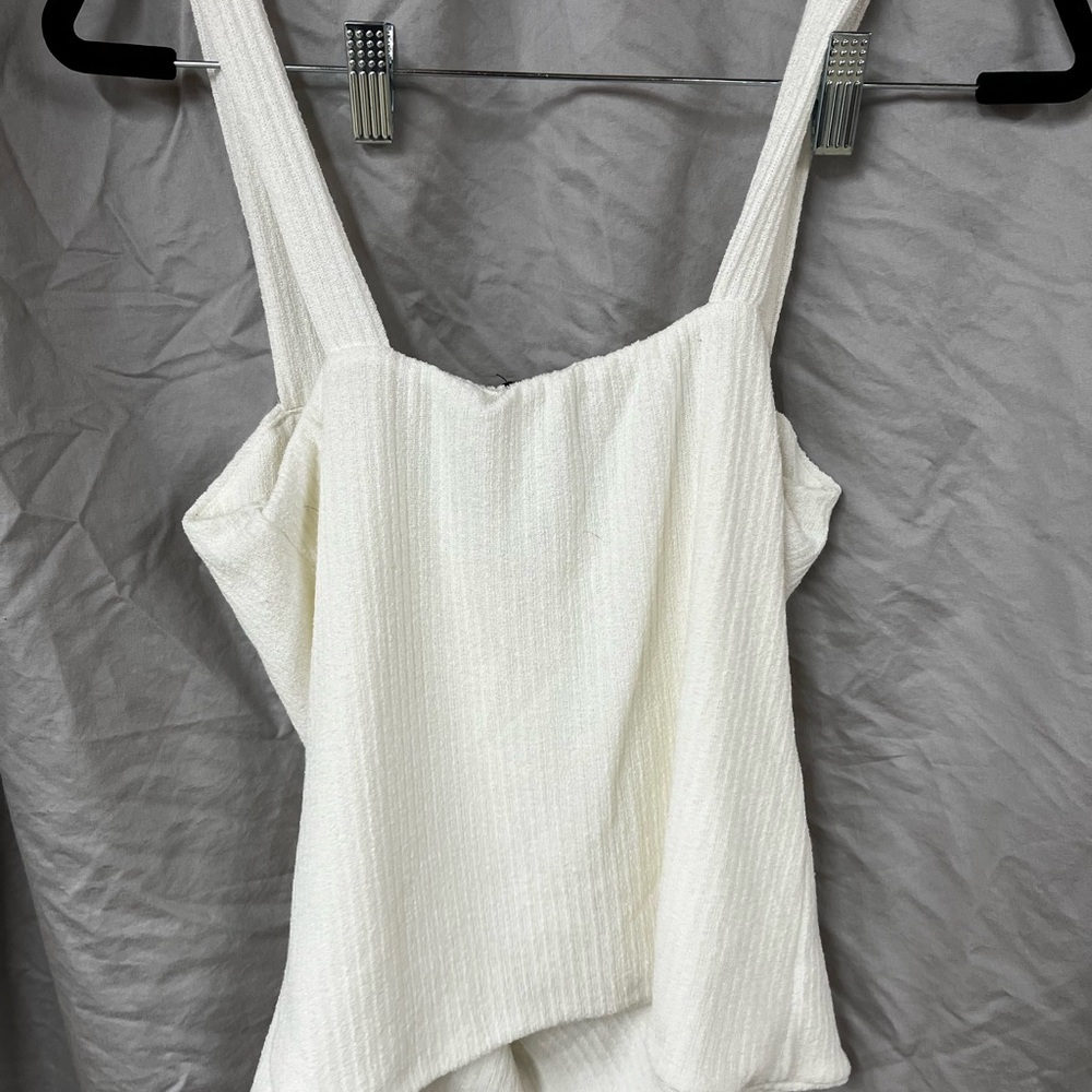 White Soft Crop Top